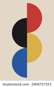 Half Circle Abstract Design, Art Design, Abstract Poster Design, Rainbow Colors Poster Design, Half Circles Poster, Wall Art