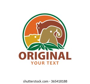 half circle animal abstract