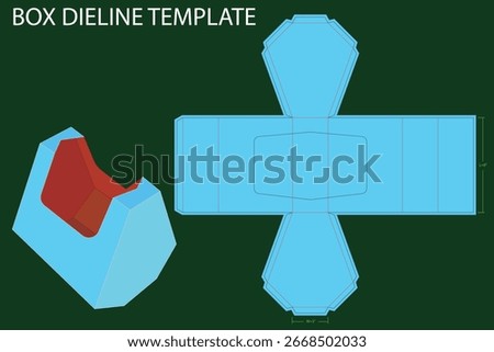 Half circle box 8x3 inch dieline template. Design Editable Vectoe File. "Box" can be used for a variety of purposes. Some of its common uses are:Packaging: 