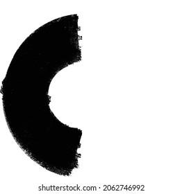 Half Circle Brush Stroke Border Frame Stock Vector (Royalty Free ...