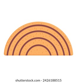 Icono de alfombra de puerta de medio círculo vector de dibujos animados. Entrada de área. Alfombra de casa