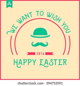 Half circle gentleman Easter grreting