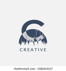 Half Circle Letter C  Brush Stroke  Logo design. Classy  Logo Letter Icon with Elegant  brush shape Vector Design concept.