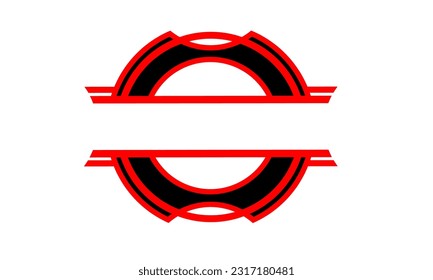 half circle logo design The concept of working together.  Design badge logo, icon, emblem, vector illustration.   