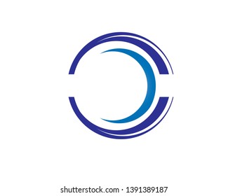 Half circle logo design - Vector

