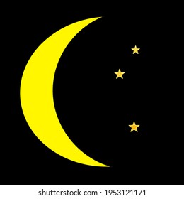 Half circle moon vector background illustration
