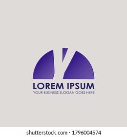Half Circle Negative Space Letter Y Logo Design for Business Identity