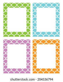 Half Circle Pattern Frame Set - Vector