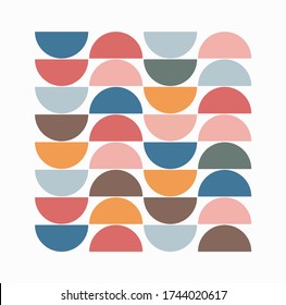 half circle pattern geometric shape modern colors