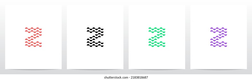 Half Circle Pattern Letter Logo Design Z