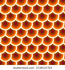 
Half circle seamless background pattern, autumn colorful intertwined circles vector eps10.