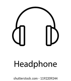 A half circle shaped with two speakers inside characterizing headphones 