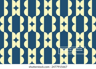 Half Circle and Circle Shapes and Designs Blue and Yellow Colors Geometric Pattern Abstract Pattern Seamless