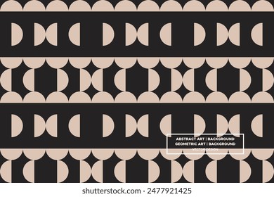 Half Circle and Circle Shapes and Designs Brown and Black Colors Geometric Pattern Abstract Pattern Seamless