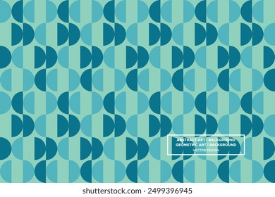 Half Circle and Circle Shapes and Designs Green and Light Green Colors Geometric Pattern Abstract Pattern Seamless Pattern
