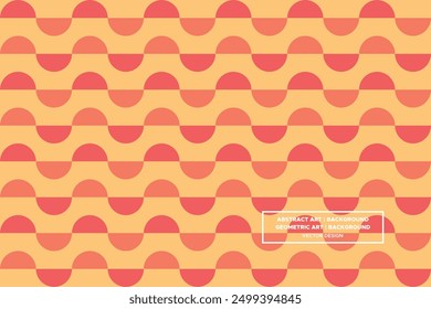 Half Circle and Circle Shapes and Designs Orange and Red Colors Geometric Pattern Abstract Pattern Seamless Pattern