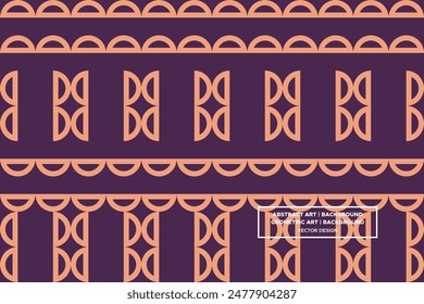 Half Circle and Circle Shapes and Designs Purple and Orange Colors Geometric Pattern Abstract Pattern Seamless