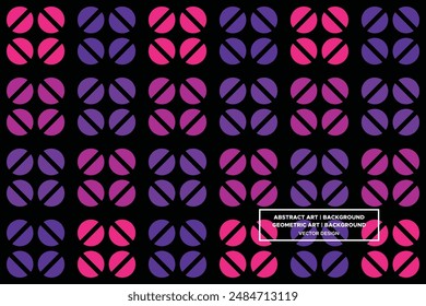 Half Circle and Circle Shapes and Designs Purple and Red Colors Geometric Pattern Abstract Pattern Seamless Pattern