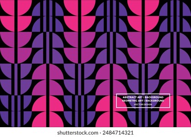 Half Circle and Circle Shapes and Designs Purple Colors Geometric Pattern Abstract Pattern Seamless Pattern