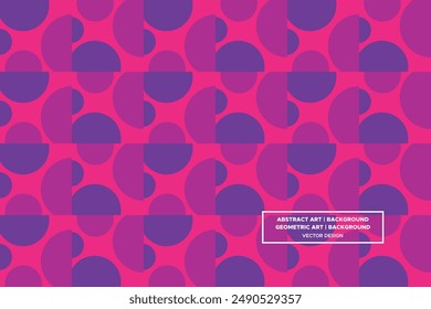 Half Circle and Circle Shapes and Designs Purple and Red Colors Geometric Pattern Abstract Pattern Seamless Pattern