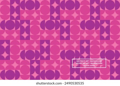 Half Circle and Circle Shapes and Designs Purple Colors Geometric Pattern Abstract Pattern Seamless Pattern