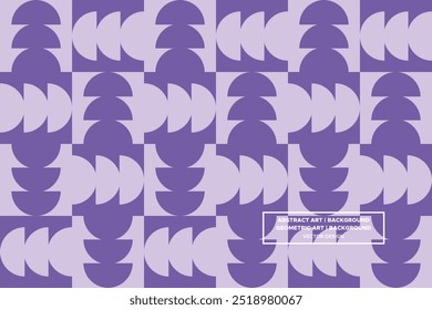 Half Circle and Circle Shapes and Designs Purple and Light Purple Colors Geometric Pattern Abstract Pattern Seamless Pattern