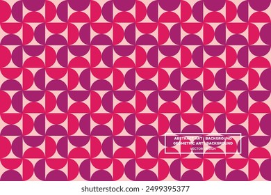 Half Circle and Circle Shapes and Designs Red and Purple Colors Geometric Pattern Abstract Pattern Seamless Pattern