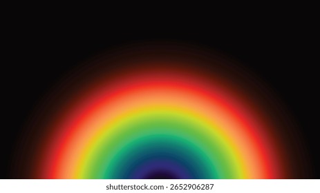 Fundo do gradiente de cor do espectro de semicírculo para baixo