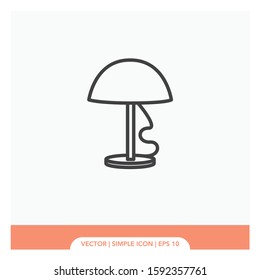 Half Circle Table Lamp Icon Vector Illustration