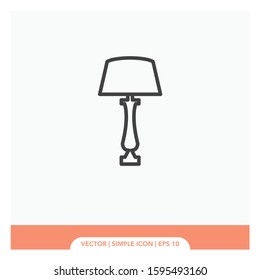 Half Circle Table Lamp Icon Vector Illustration