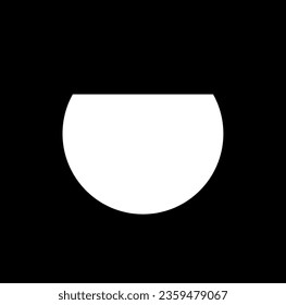 A half circle vector bowl icon.