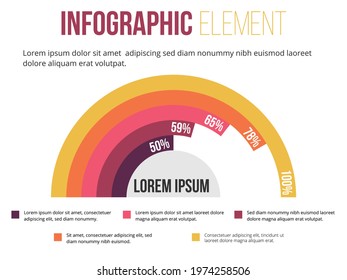 Half Circular information infographic element