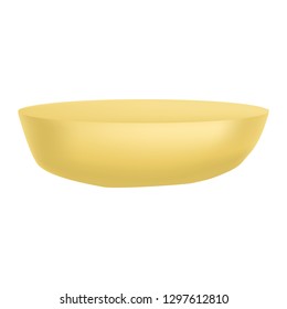 Half clean potato icon. Realistic illustration of half clean potato vector icon for web design isolated on white background