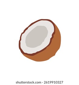 half coconut food fruit vector emoji illustration symbol sign icon