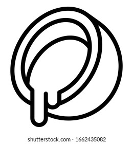 Half coconut icon. Outline half coconut vector icon for web design isolated on white background
