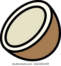 Medio Ilustración vectorial de iconos de coco