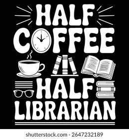 METADE CAFÉ METADE BIBLIOTECÁRIO Projeto gráfico para amantes da biblioteca