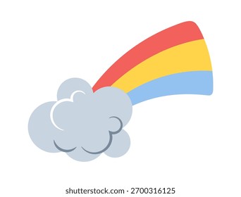 Half of colorful rainbow element