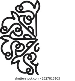 half corner background mandala design