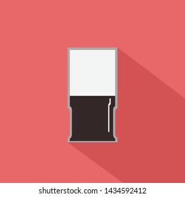 Half Cup Of Coffee Flat Design