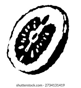 Halbschnitt Tomate monochrom Vektorgrafik