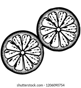 Half cutted lemon depicting fruit icon  