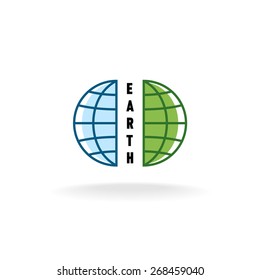 Half Divided Globe Logo