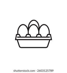 Half Dozen Eggs black outline Icon design