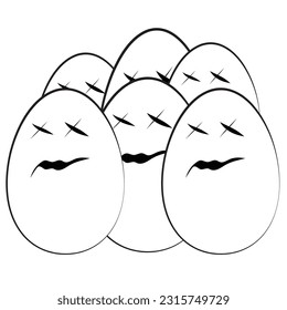 A half dozen zombie eggs in a pack