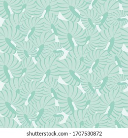 Half drop seamless pattern background with Aquamenthe leaves. Seamless graphic design. Seamless motif for wrapping, wallpaper, fabric, decoration print. Vector illustration.