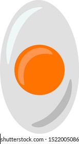 Half egg, illustration, vector on white background.