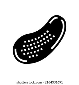 half of eggplant glyph icon vector. half of eggplant sign. isolated contour symbol black illustration