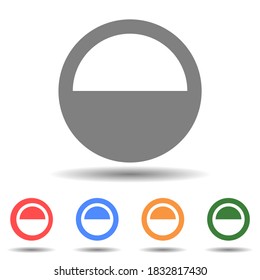 Half empty round shape vector icon