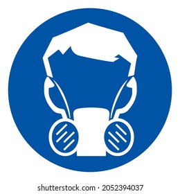 Half Face Mask Respirator Symbol Sign ,Vector Illustration, Isolate On White Background Label. EPS10